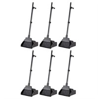 Lobby Dustpan With Broom Set, 6-Pack