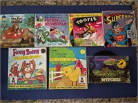 (7) 1970's -80's Childrens Books & Records