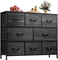 WLIVE Fabric Dresser  8 Drawers  Black