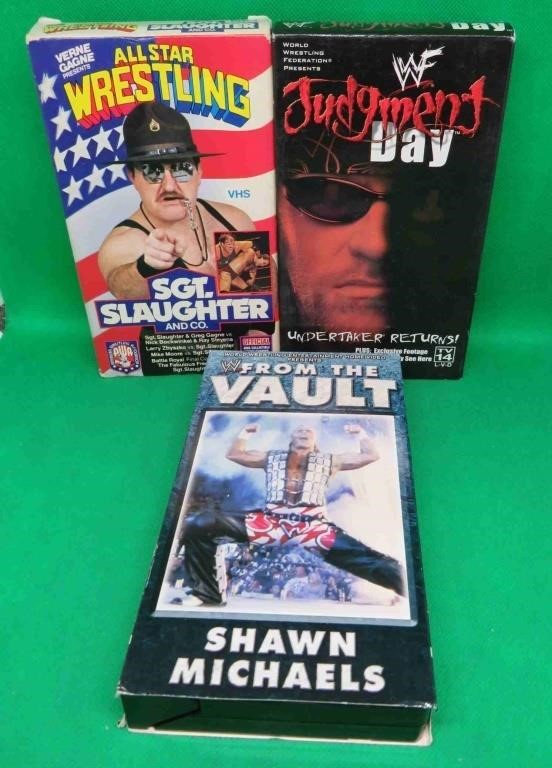 3x Vintage WWE Wrestling VHS Tapes Michaels +