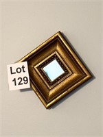 Small Gold Framed Mirror 5x5 inches