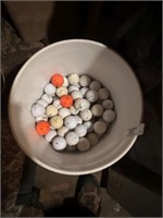 Bucket of Used Golf Balls
