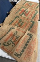 4 Burlap Bags Conewago Feeds, Gardeners PA