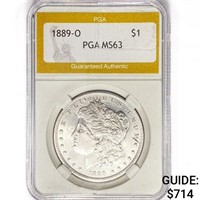 1889-O Morgan Silver Dollar PGA MS63