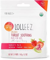 Sealed - Lolleez Organic Lollipops for Sore Throat