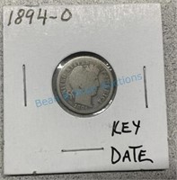 1894 New Orleans dime Key date