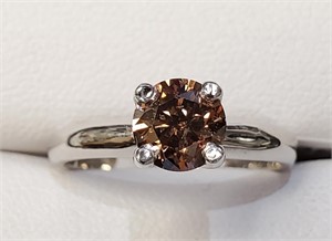 $4415 10K  Diamond(0.6Ct,I2,Brown) Ring