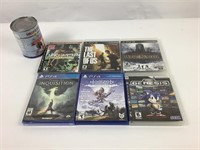 6 jeux PS3 et PS4 dont The last of US