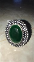 Green Emerald size 6 german silver