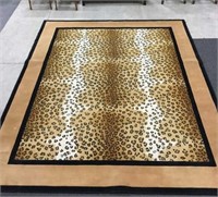 Black and Tan Leopard Print Rug