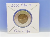 2000 Canadian 2.00 Coin Polar Bear Twin Cubs