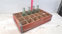 Coke Crate w/ 4 December 1923 Bottles. No Repos