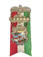 Order of foresters lodge badge/ribbon Sterling