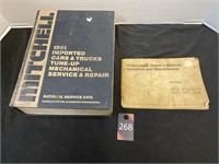 Imported Repair Book & Volkswagon Owners Manual
