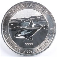 2019 Silver 2oz Orca Whale