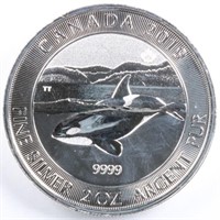 2019 Silver 2oz Orca Whale