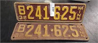 1932 Minnesota License Plates