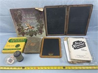 Vintage Chalkboards, Booklets and News C