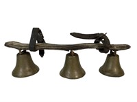 Antique Bells On Leather Strap