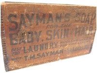 Antique Sayman's Soap Box, $34 Shipping.