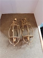 Nautical Rope Brass Candle Sconces