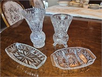 Pinwheel Crystal Vases & Dishes