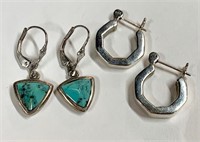 2 Pairs of Sterling Earrings