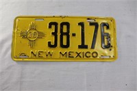 Yellow NM license plate