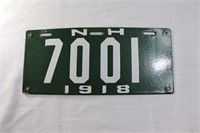 1918 NH license plate