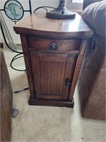 Side Table w/ Power and Cup Holder