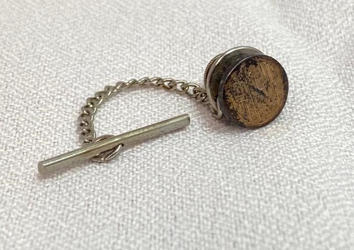 Sterling Monogrammed Tie Tack