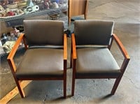 Cherry Trim Grey Guest Chairs