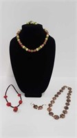 3 BEADED NECKLACES