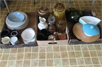 3 Trays of Kitchen Items