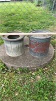 2 vintage minnow buckets