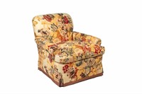 FLORAL UPHOLSTERED ARMCHAIR