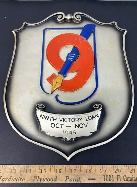 Ninth Victory Loan Plaque. 1945.