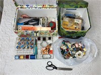 Sewing Boxes/Scissors/Thread/More