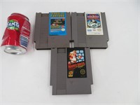 3 jeux pour Nintendo NES