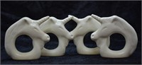4 pcs. Ceramic Unicorn Napkin Ring Set