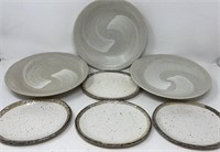Stoneware Pottery Bowls & Plates