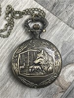 Wolf Themed Pocket Watch