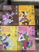 4 BOX VARIETY GROUP OF MAGIC SPOONS CEREAL