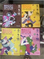 4 BOX VARIETY GROUP OF MAGIC SPOONS CEREAL