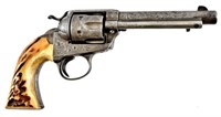 Engraved Colt Bisley Model.45 Stag Grips