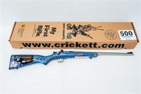 NEW IN BOX KEYSTONE CRICKETT SS/BLUE LAMINATE 22LR