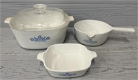 (3) Corning Ware Dishes