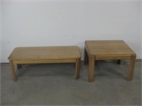 Wood Coffee Table & End Table See Info