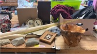 Wood Bowl, Picture Frames, Fossils, Miscellaneous
