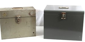 Vintage Metal File/Storage Boxes